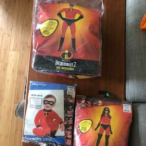 Incredibles Family Costumes Set of 3
